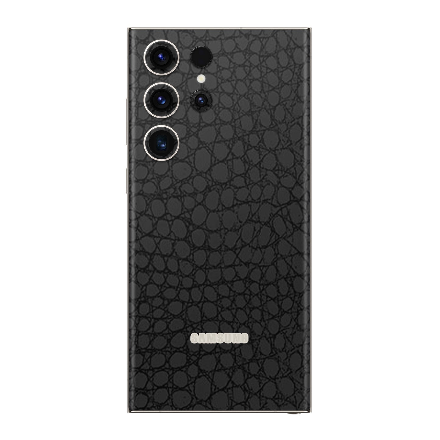 Folie de protectie Samsung Galaxy S22 Ultra, eSkins Elegans, Skin Croco Negru