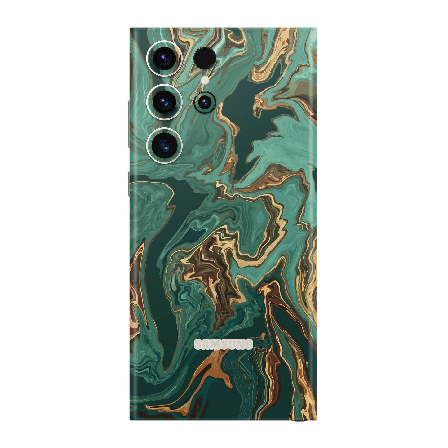 Folie de protectie Samsung Galaxy S22 Ultra, eSkins Signature, Skin Emerald Flow