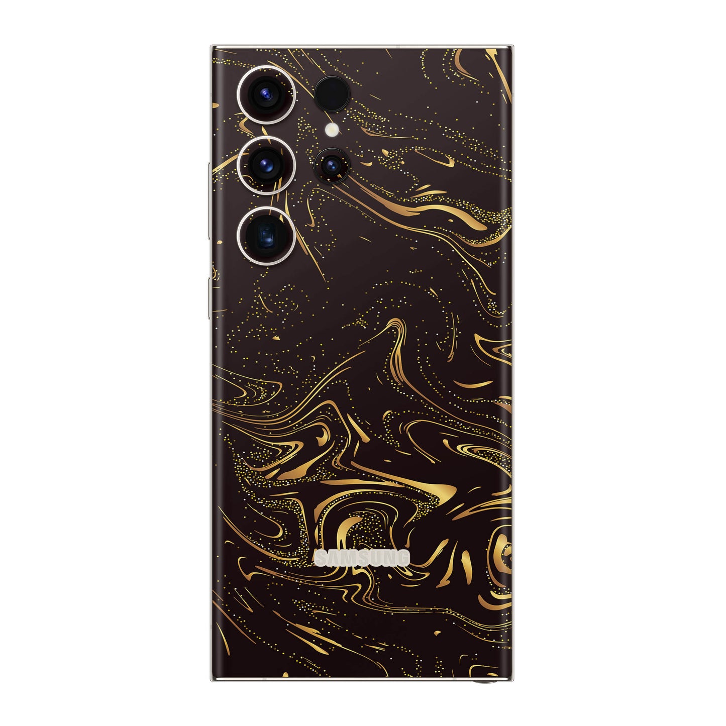 Folie de protectie Samsung Galaxy S22 Ultra, eSkins Signature, Golden Noir