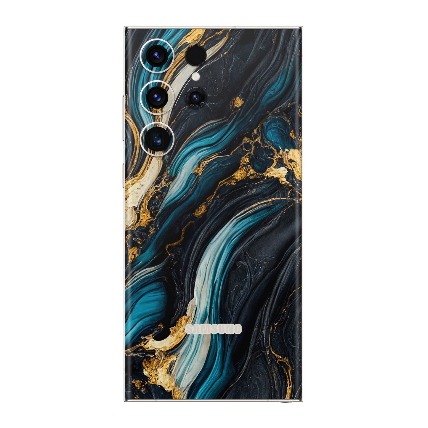 Folie de protectie Samsung Galaxy S22 Ultra, eSkins Signature, Mystic Ocean