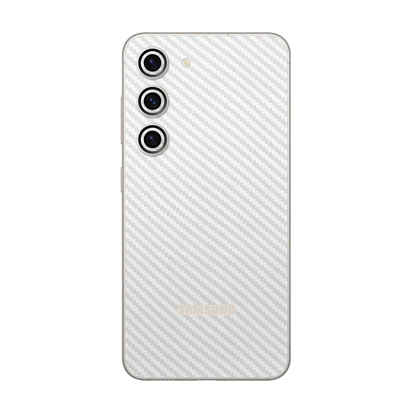 Folie de protectie Samsung Galaxy S23 FE, eSkins Elegans, Skin Carbon Alb