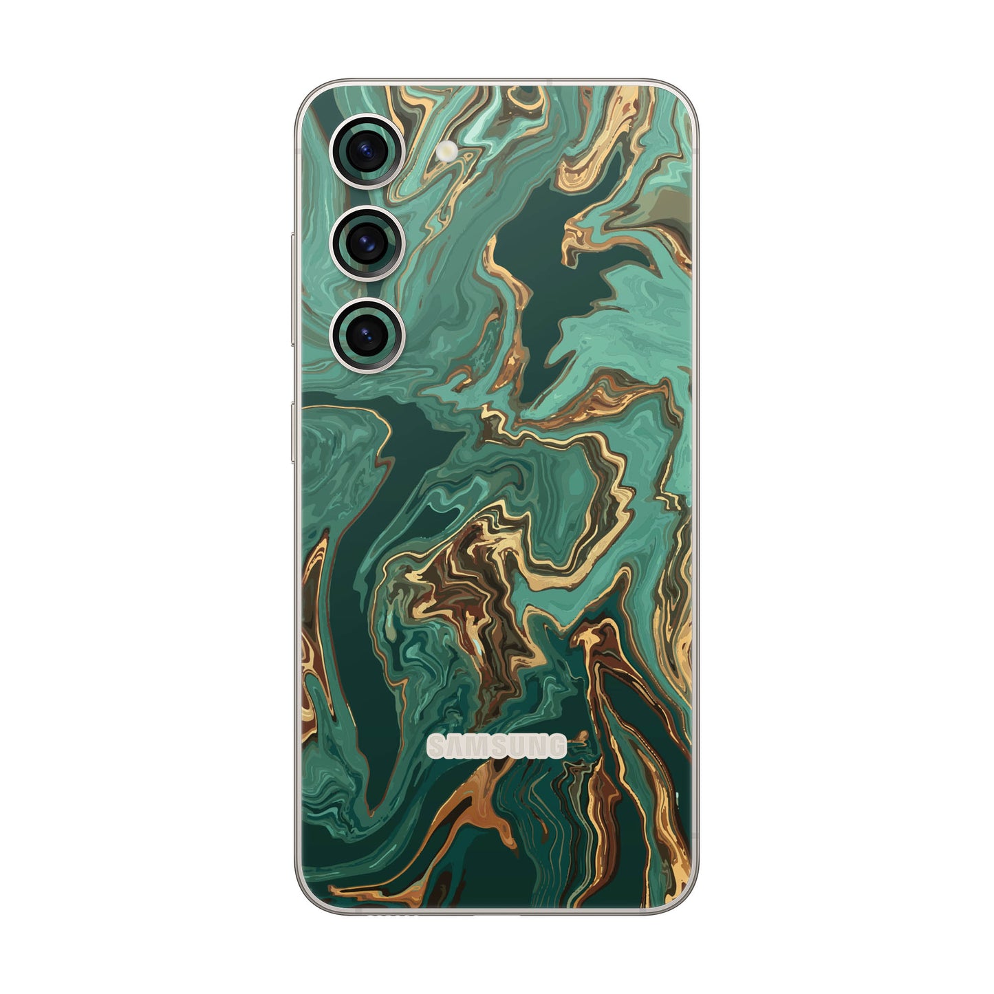 Folie de protectie Samsung Galaxy S23 FE, eSkins Signature, Skin Emerald Flow