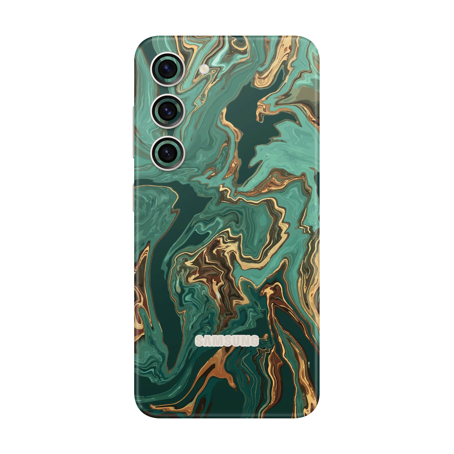 Folie de protectie Samsung Galaxy S23 FE, eSkins Signature, Skin Emerald Flow