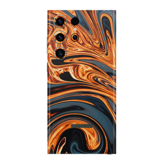 Folie de protectie Samsung Galaxy S23 Ultra, eSkins Signature, Skin Amber Blaze