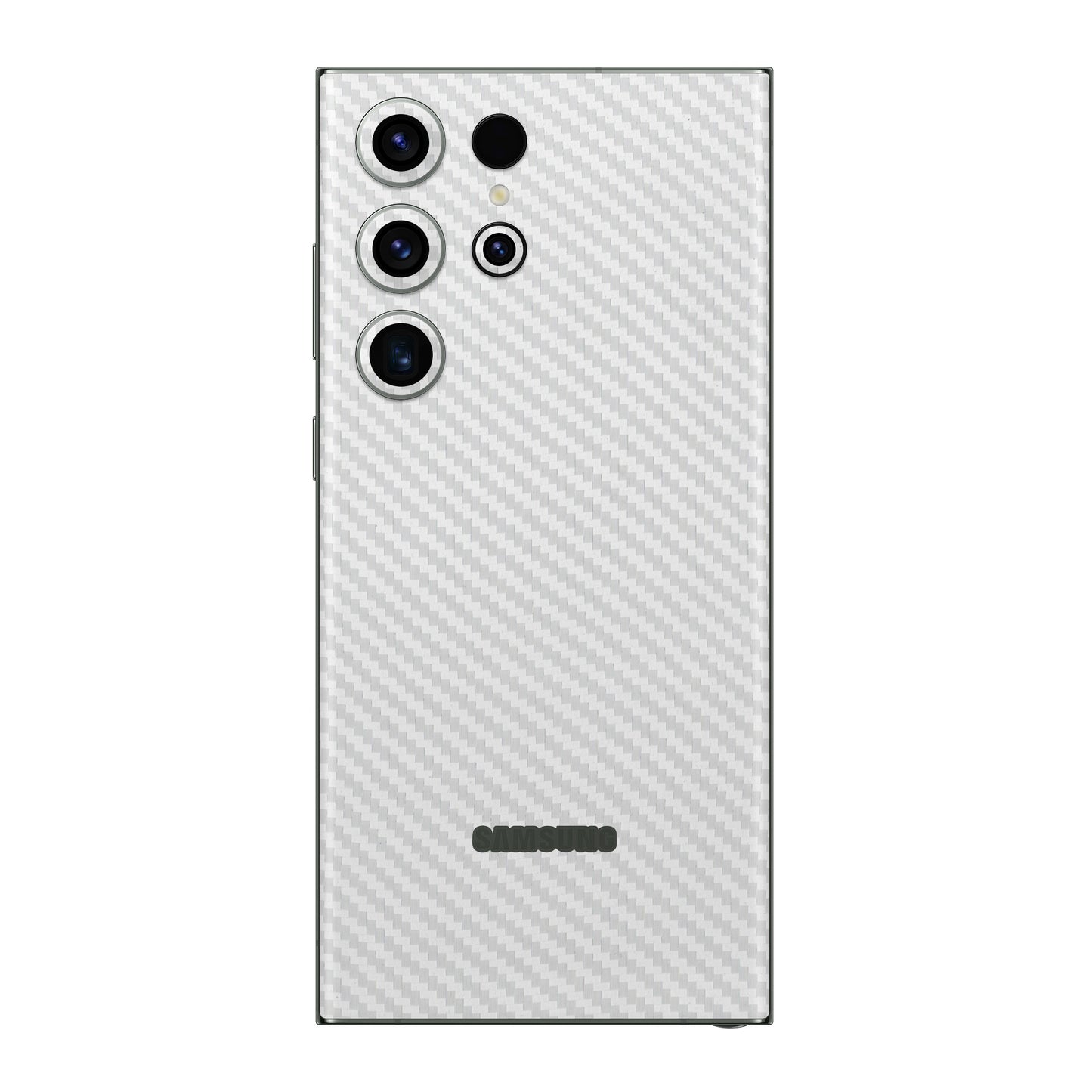 Folie de protectie Samsung Galaxy S23 Ultra, eSkins Elegans, Skin Carbon Alb