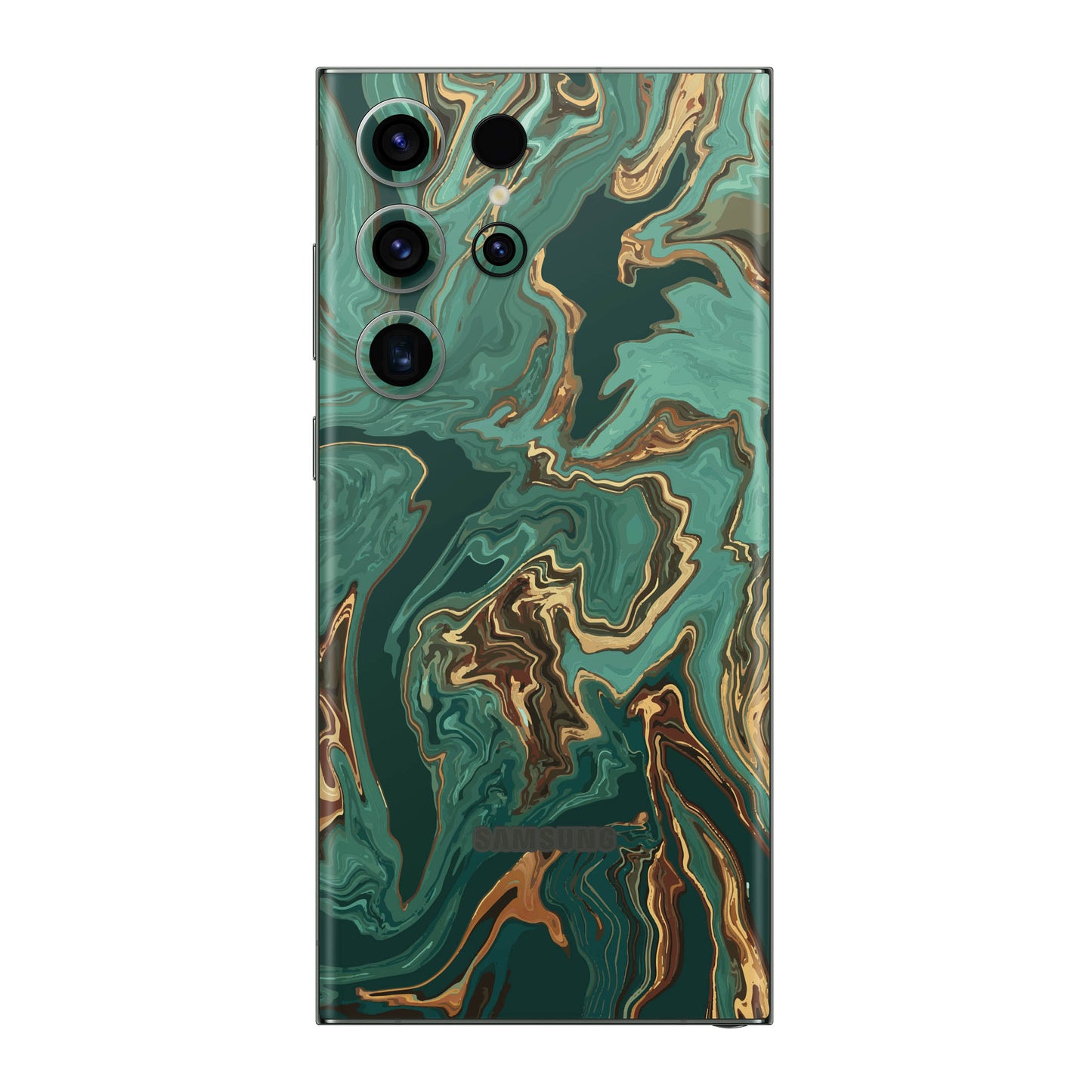 Folie de protectie Samsung Galaxy S23 Ultra, eSkins Signature, Skin Emerald Flow