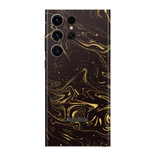 Folie de protectie Samsung Galaxy S23 Ultra, eSkins Signature, Golden Noir