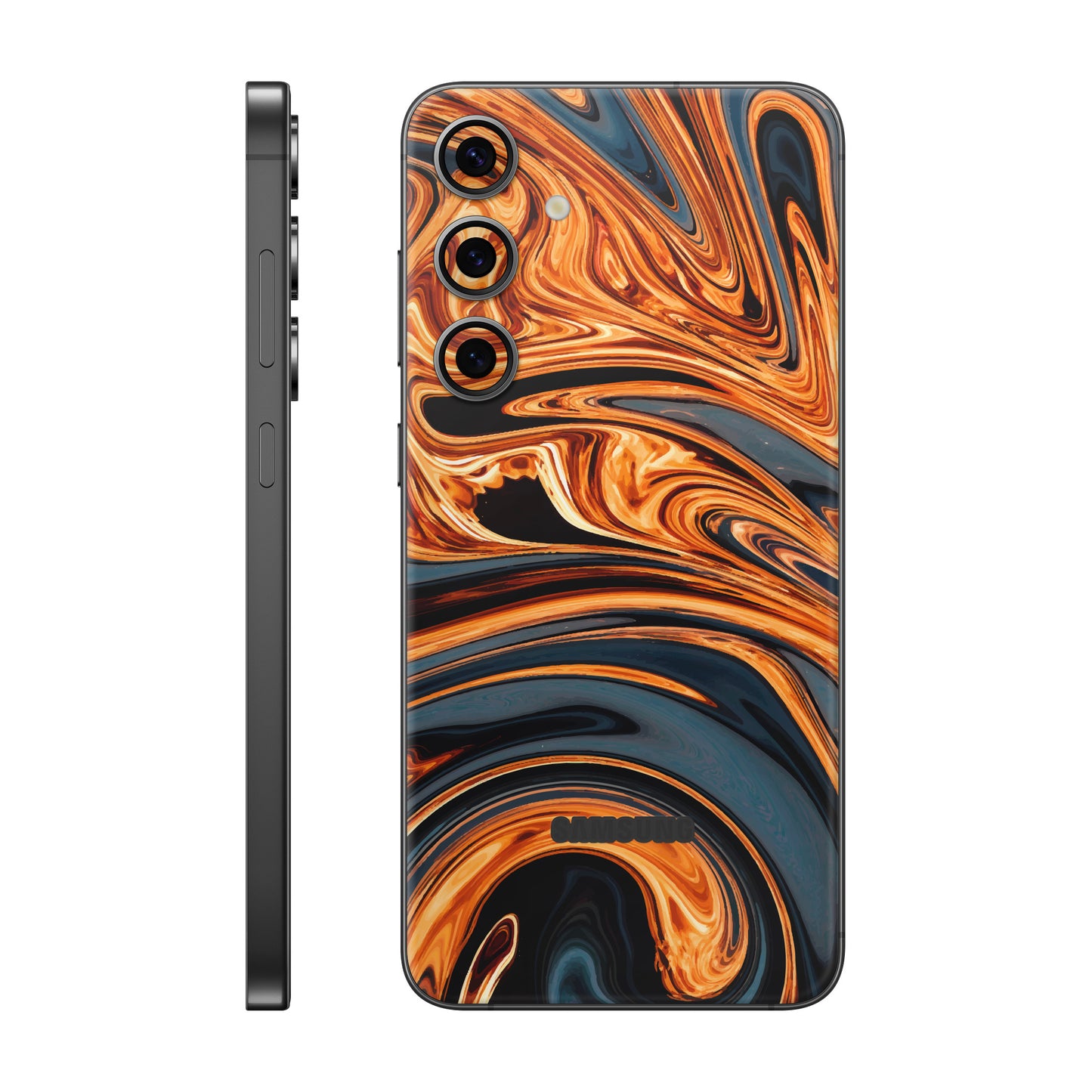 Folie de protectie Samsung Galaxy S24 FE, eSkins Signature, Skin Amber Blaze
