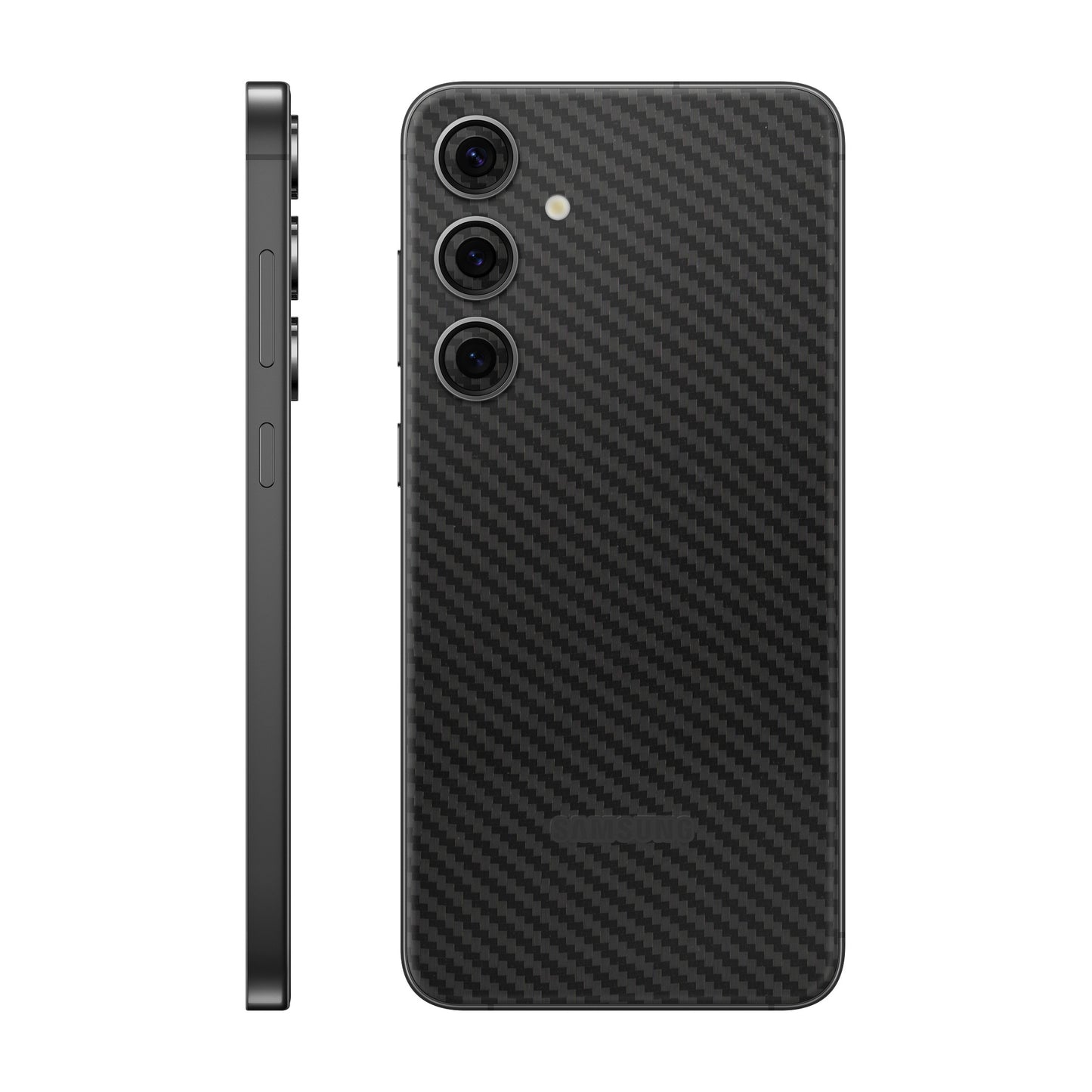 Folie de protectie Samsung Galaxy S24 FE, eSkins Elegans, Skin Carbon Negru