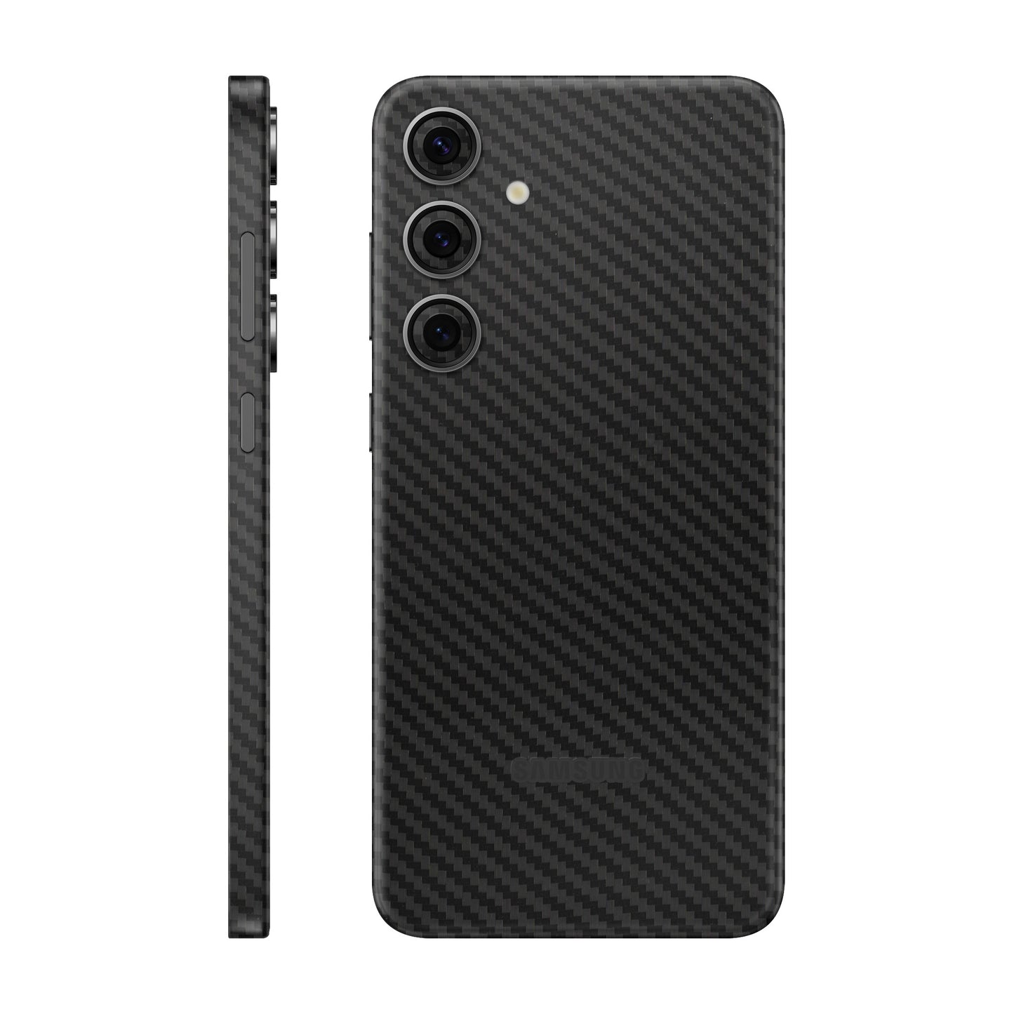 Folie de protectie Samsung Galaxy S24 FE, eSkins Elegans, Skin Carbon Negru