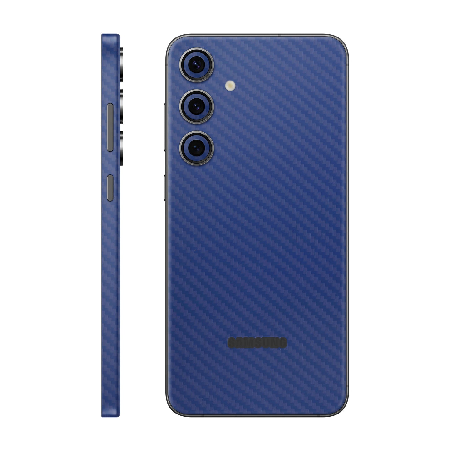 Folie de protectie Samsung Galaxy S24 FE, eSkins Elegans, Skin Carbon Albastru