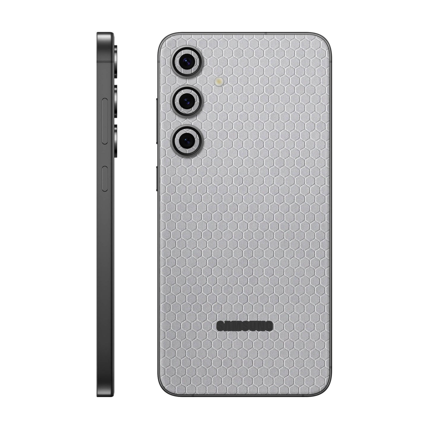 Folie de protectie Samsung Galaxy S24 FE, eSkins Elegans, Skin Honeycomb Gri