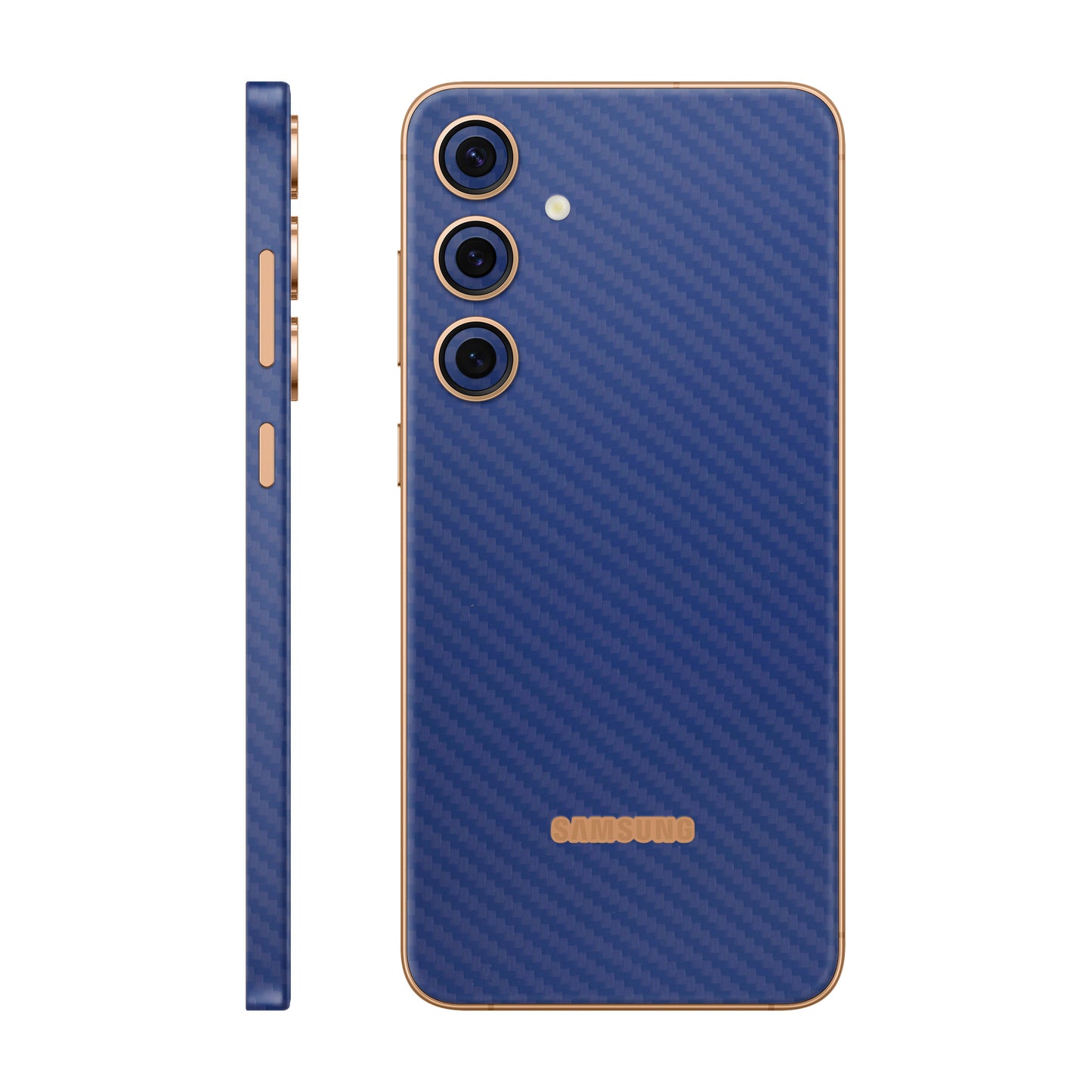 Folie de protectie Samsung Galaxy S24 Plus, eSkins Elegans, Skin Carbon Albastru