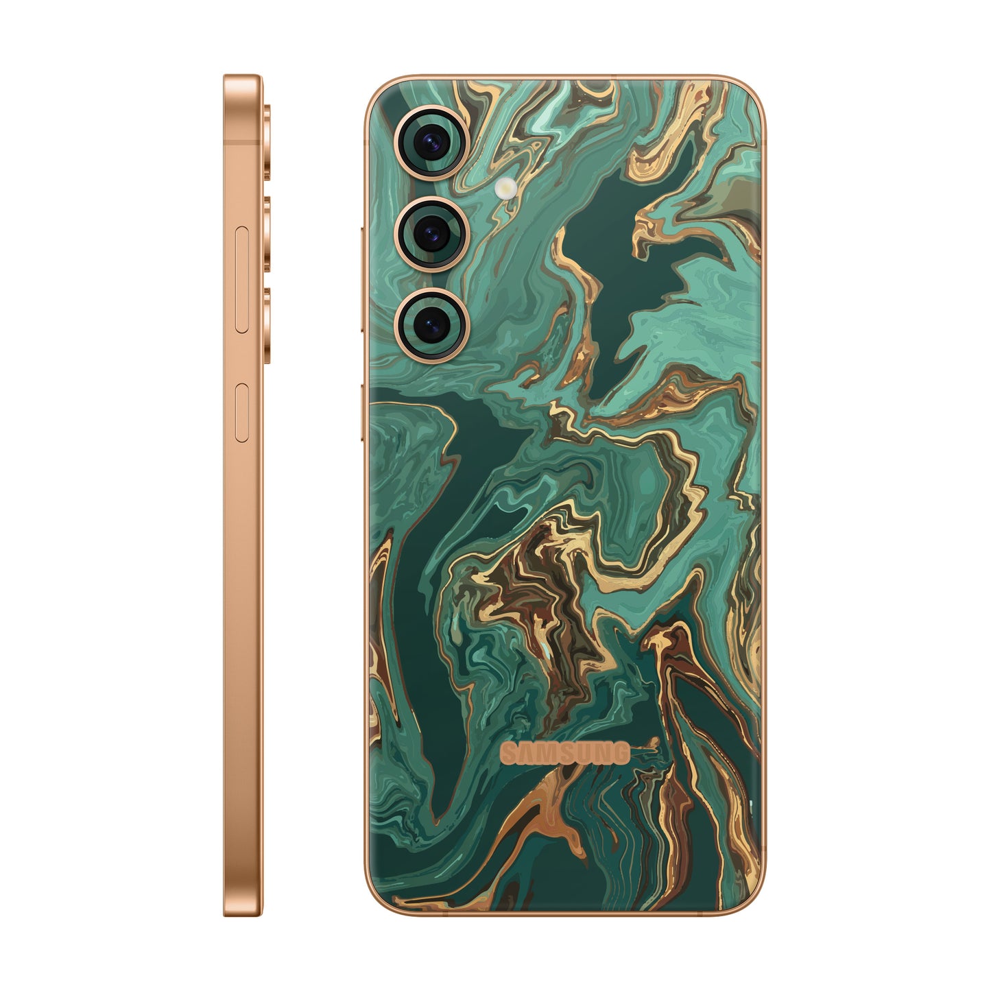 Folie de protectie Samsung Galaxy S24 Plus, eSkins Signature, Skin Emerald Flow