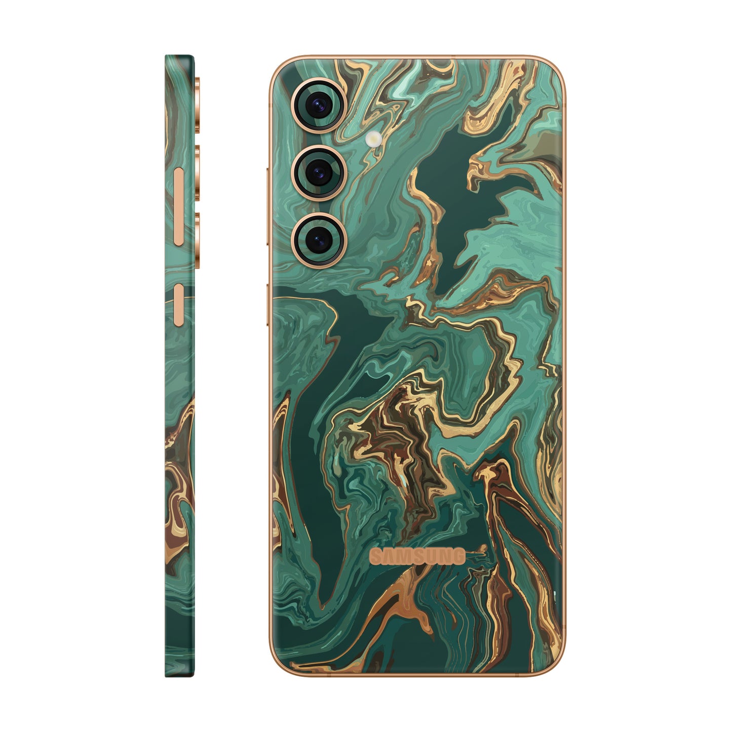 Folie de protectie Samsung Galaxy S24 Plus, eSkins Signature, Skin Emerald Flow