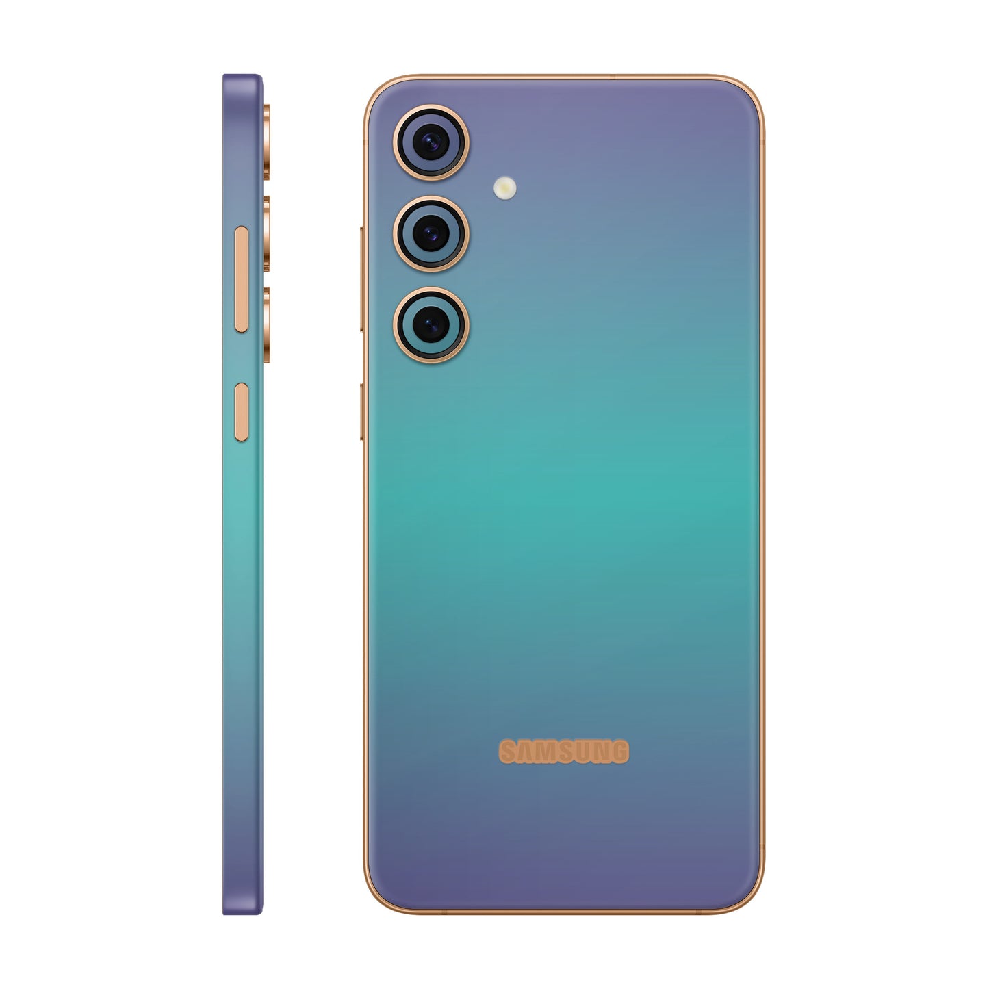Folie de protectie Samsung Galaxy S24 Plus, eSkins Unique, Skin Cameleon Turcoaz-Lavanda