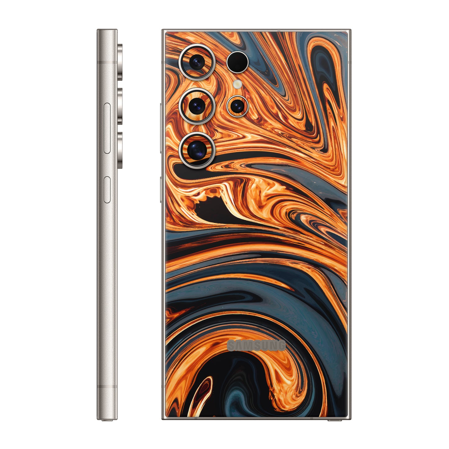 Folie de protectie Samsung Galaxy S24 Ultra, eSkins Signature, Skin Amber Blaze