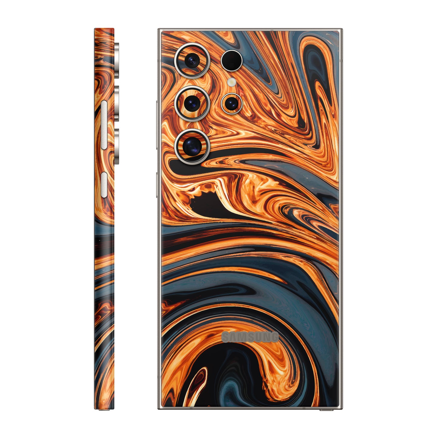 Folie de protectie Samsung Galaxy S24 Ultra, eSkins Signature, Skin Amber Blaze