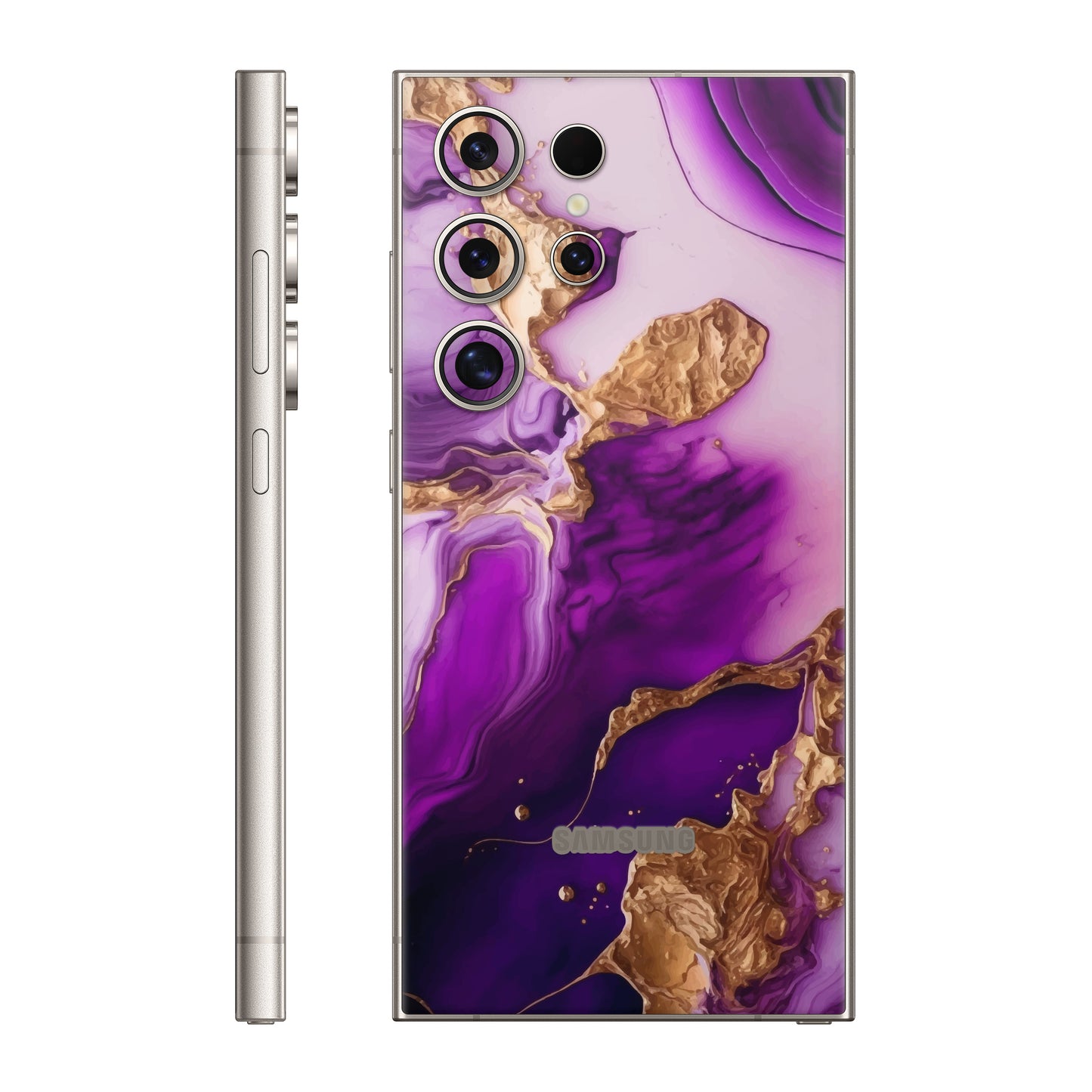 Folie de protectie Samsung Galaxy S24 Ultra, eSkins Signature, Skin Amethyst Dream