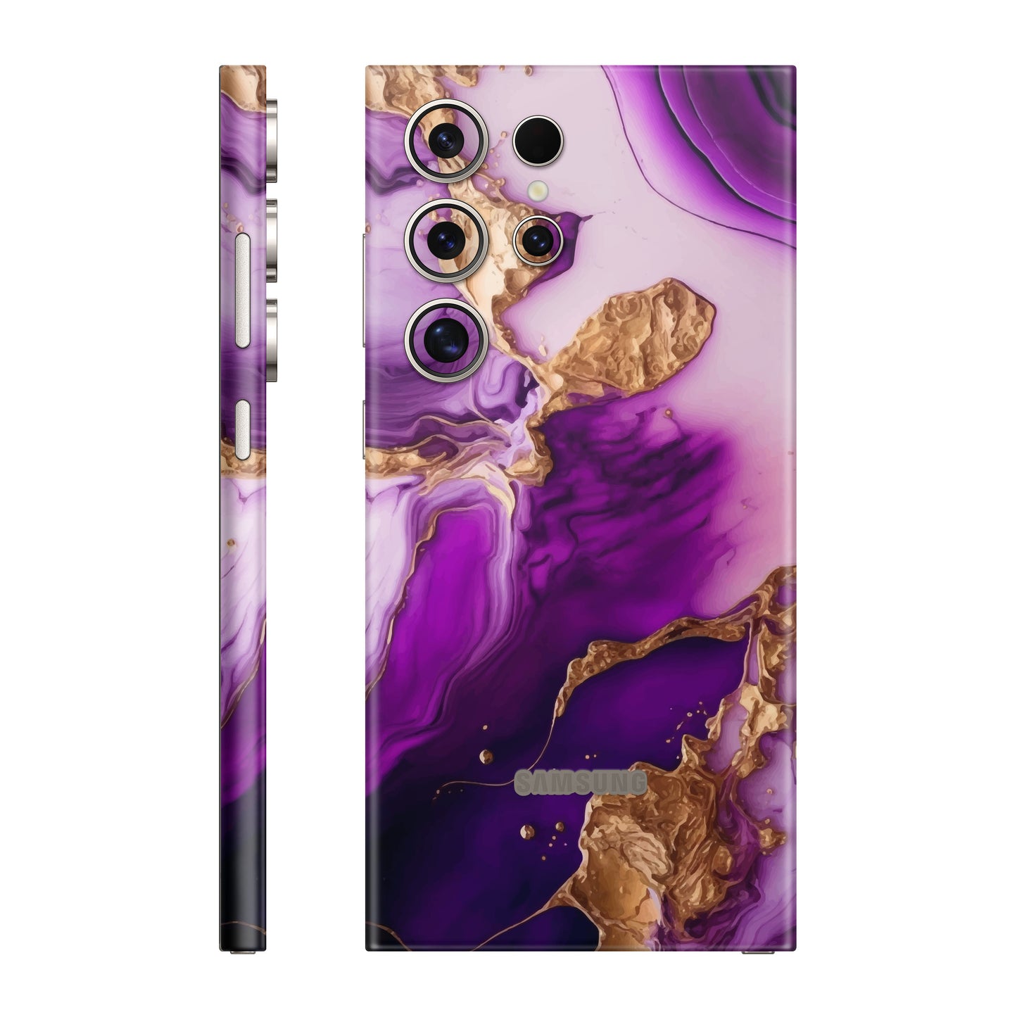 Folie de protectie Samsung Galaxy S24 Ultra, eSkins Signature, Skin Amethyst Dream