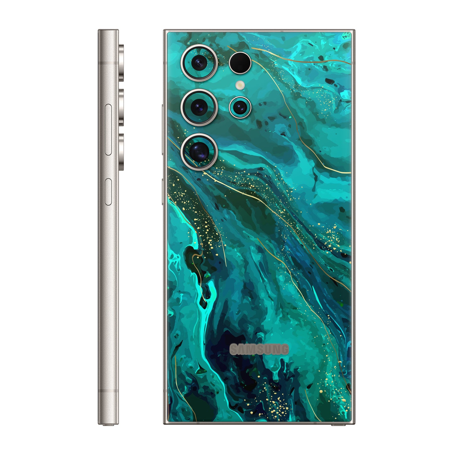 Folie de protectie Samsung Galaxy S24 Ultra, eSkins Signature, Skin Celestial Lagoon