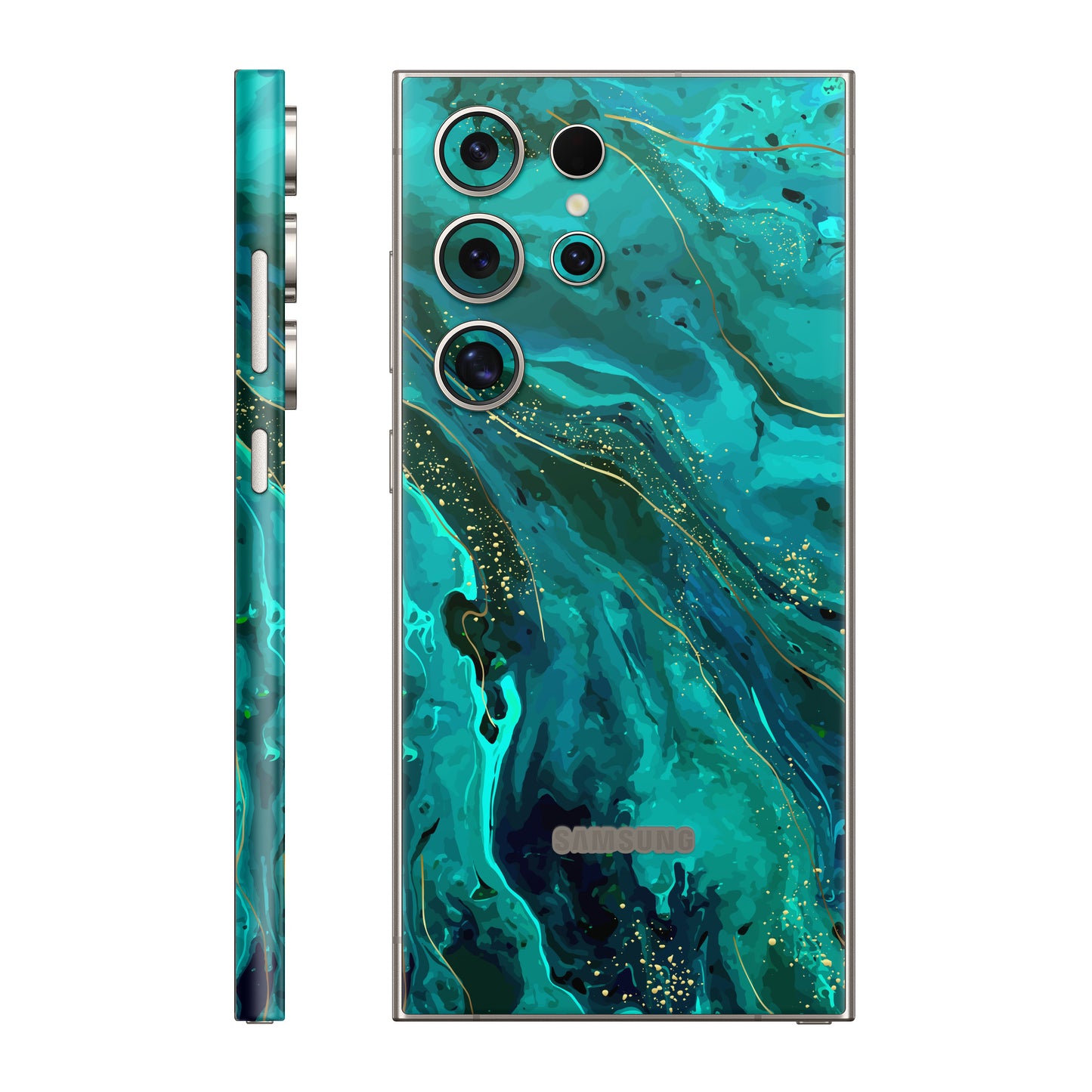 Folie de protectie Samsung Galaxy S24 Ultra, eSkins Signature, Skin Celestial Lagoon
