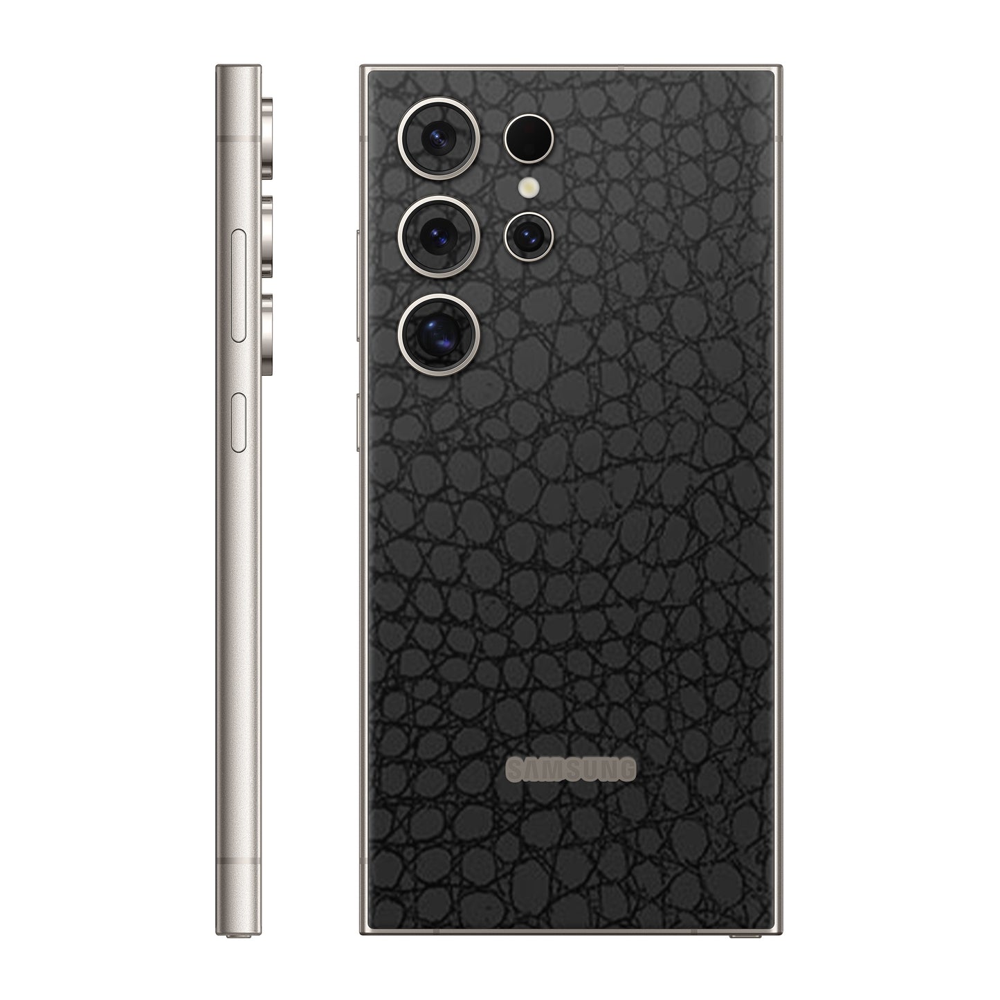 Folie de protectie Samsung Galaxy S24 Ultra, eSkins Elegans, Skin Croco Negru