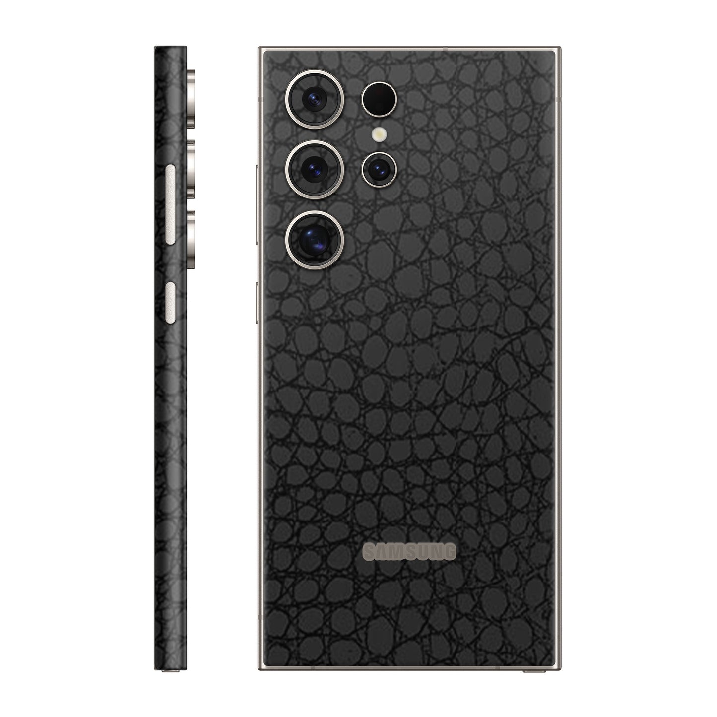 Folie de protectie Samsung Galaxy S24 Ultra, eSkins Elegans, Skin Croco Negru