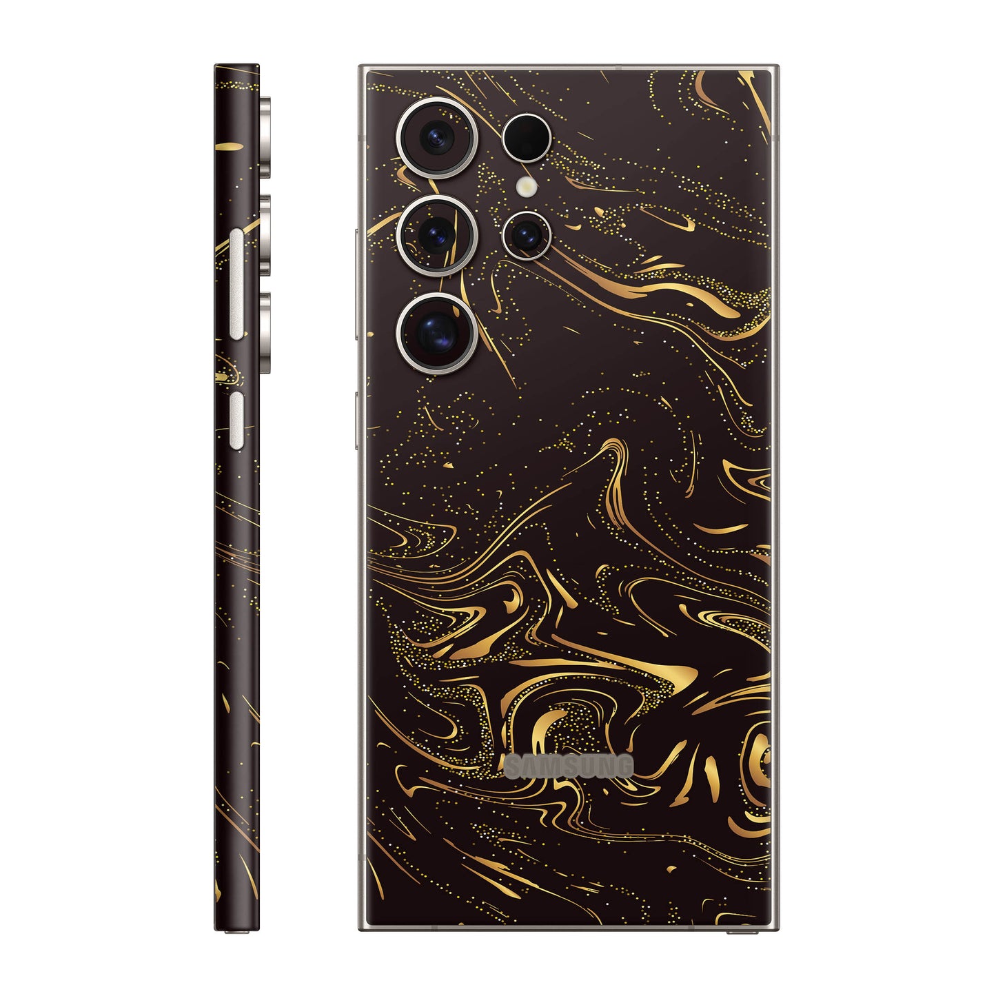 Folie de protectie Samsung Galaxy S24 Ultra, eSkins Signature, Golden Noir