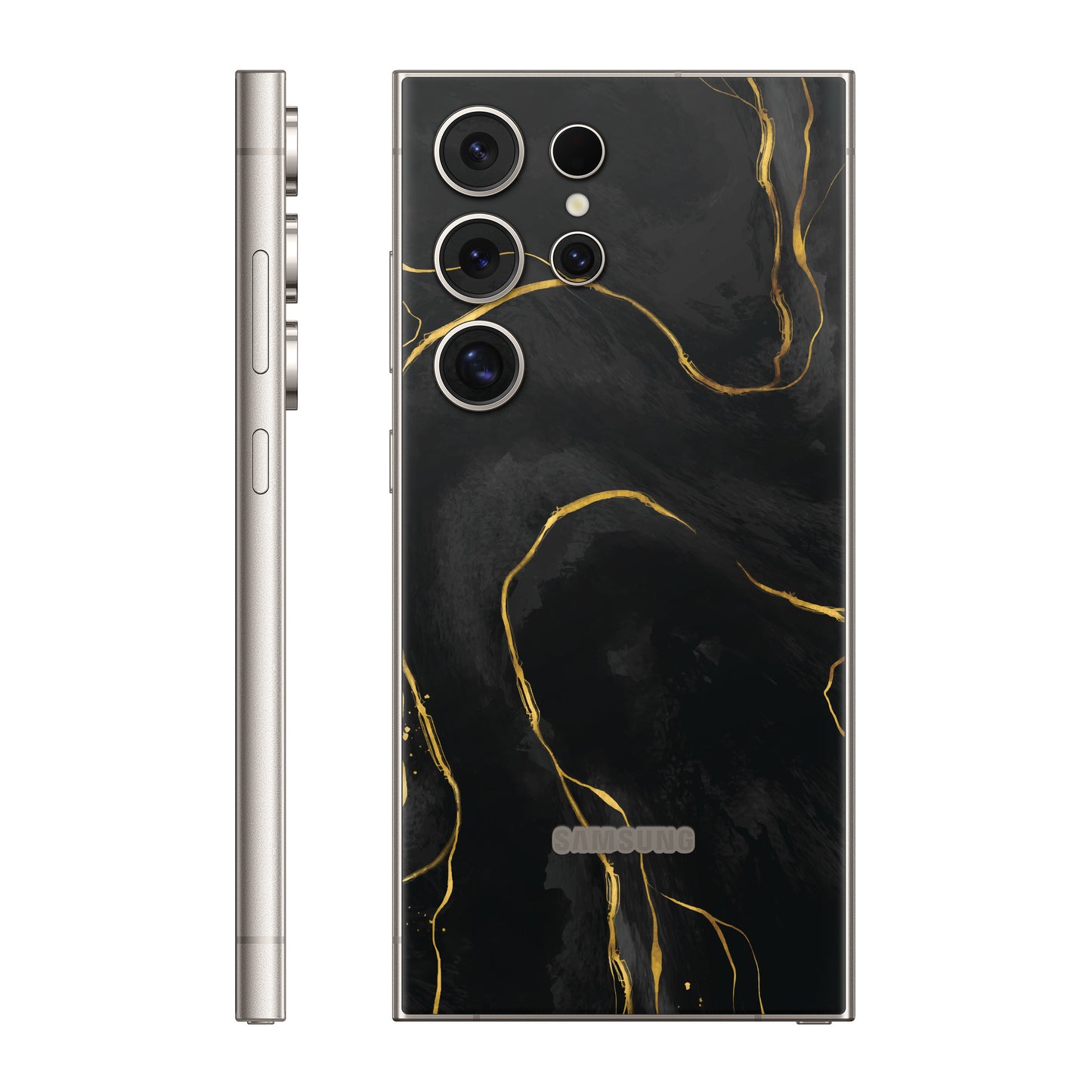 Folie de protectie Samsung Galaxy S24 Ultra, eSkins Signature, Skin Golden Onyx