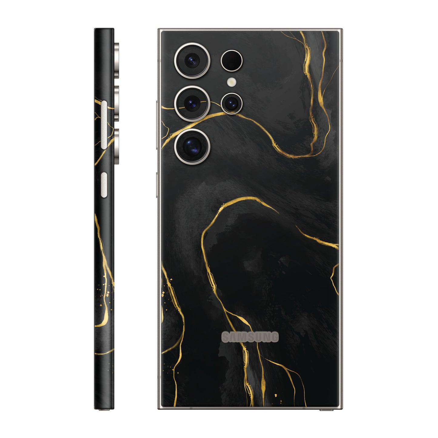 Folie de protectie Samsung Galaxy S24 Ultra, eSkins Signature, Skin Golden Onyx