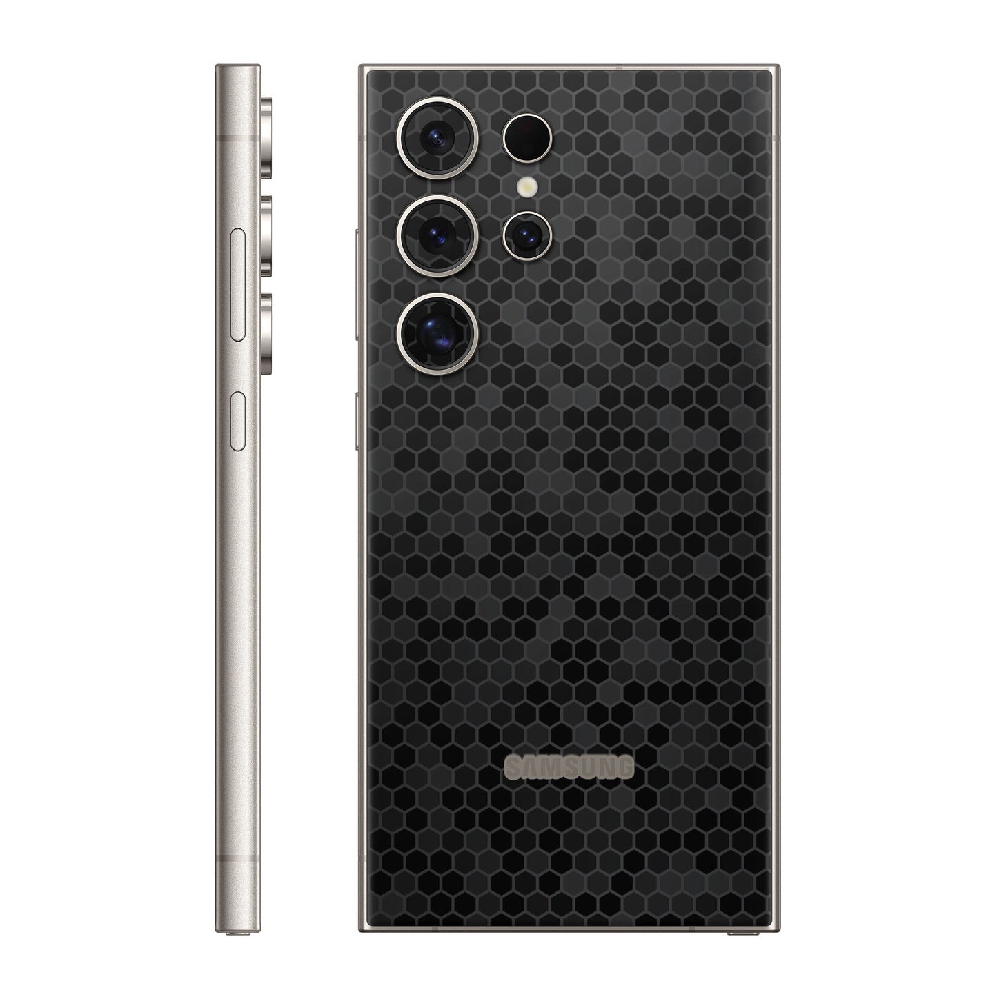Folie de protectie Samsung Galaxy S24 Ultra, eSkins Elegans, Skin Honeycomb Negru