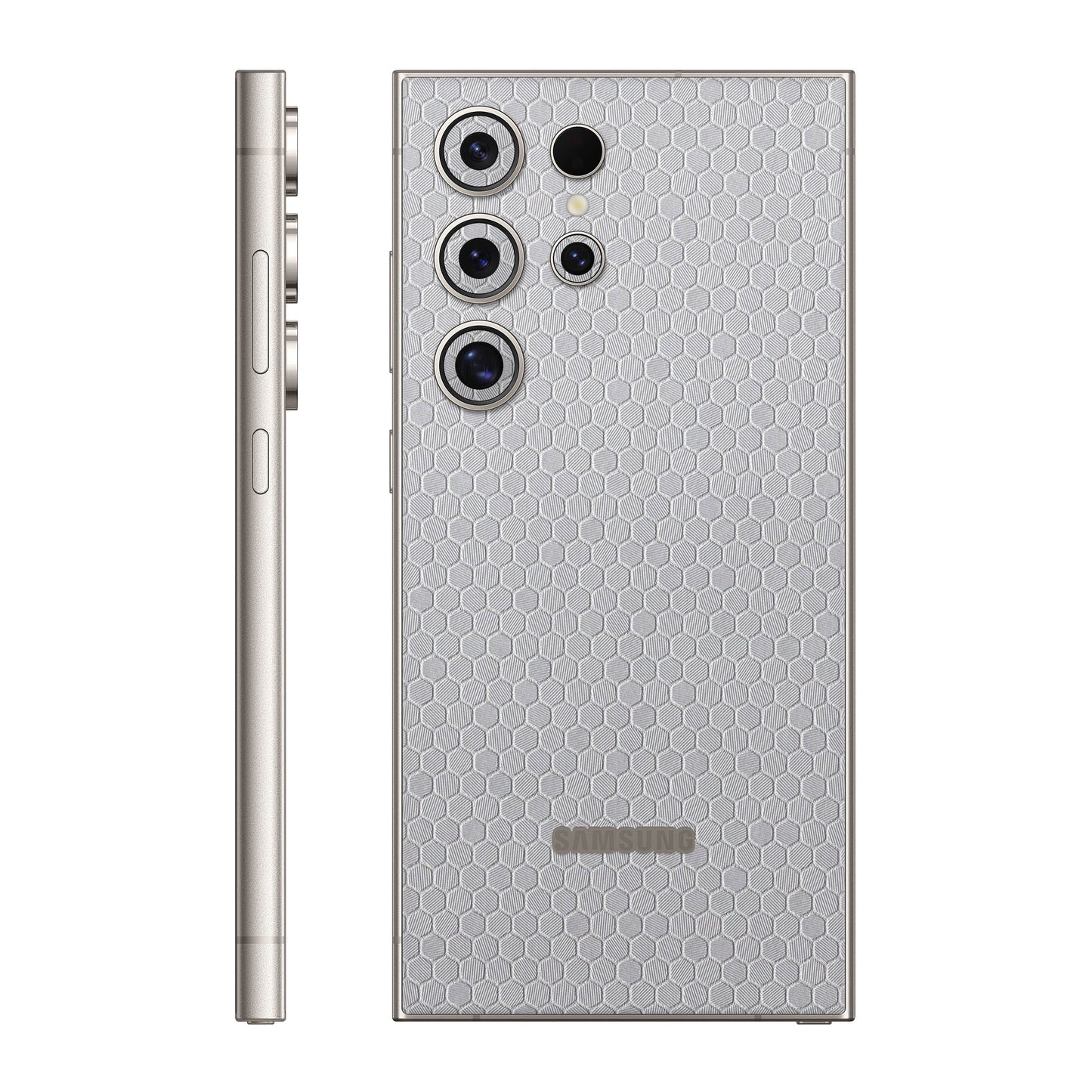Folie de protectie Samsung Galaxy S24 Ultra, eSkins Elegans, Skin Honeycomb Gri