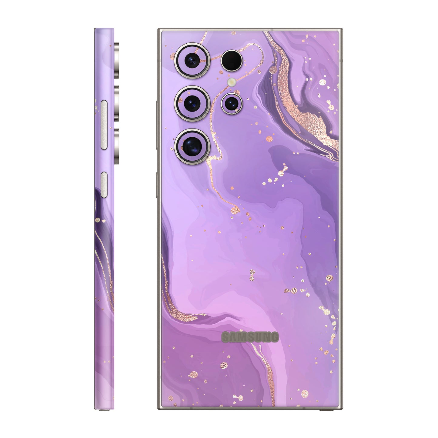 Folie de protectie Samsung Galaxy S24 Ultra, eSkins Signature, Skin Lavender Swirl