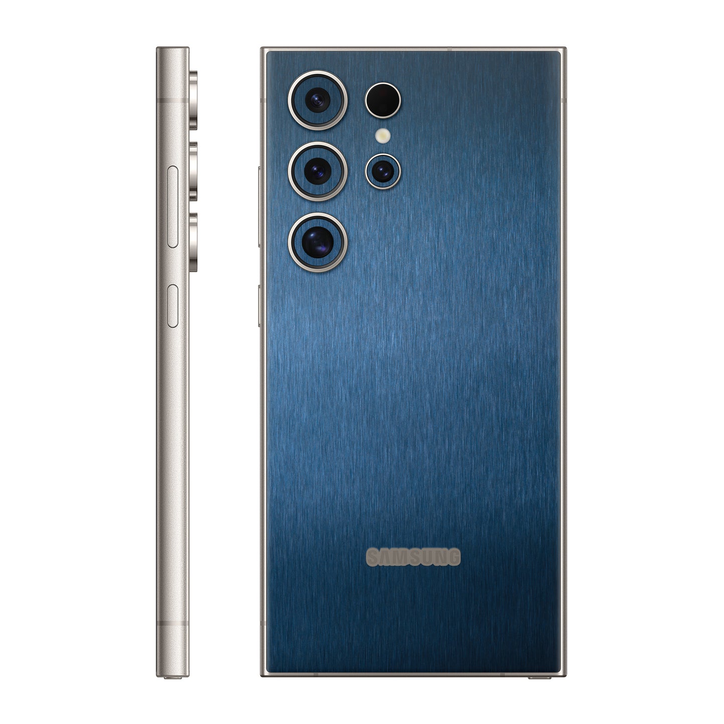 Folie de protectie Samsung Galaxy S24 Ultra, eSkins Elegans, Skin Metalic Albastru
