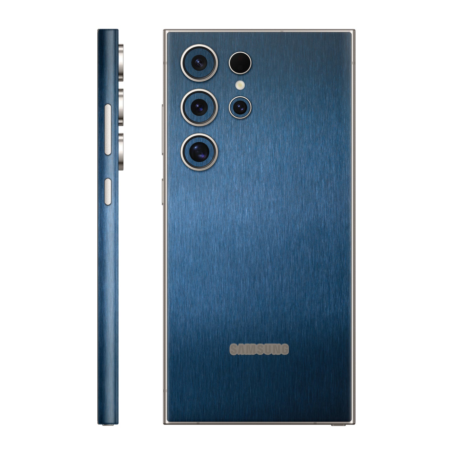 Folie de protectie Samsung Galaxy S24 Ultra, eSkins Elegans, Skin Metalic Albastru