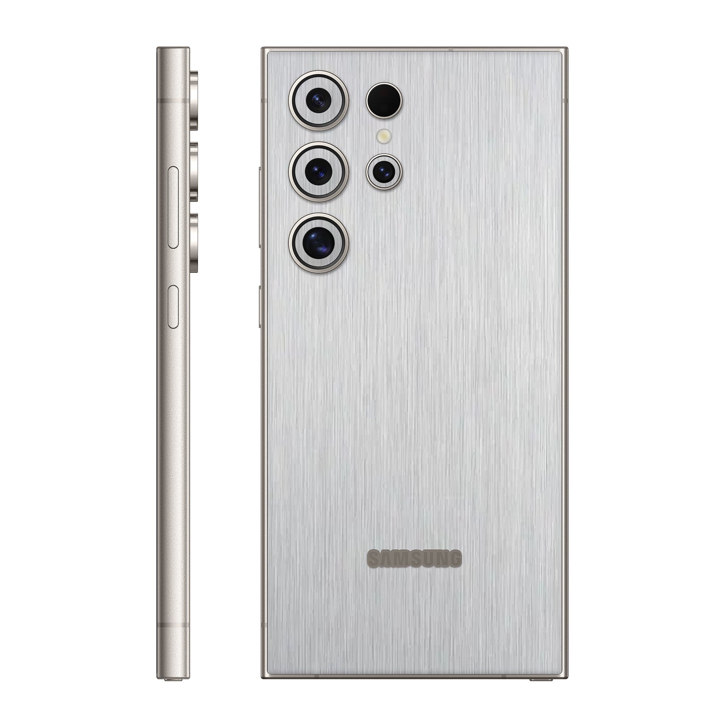 Folie de protectie Samsung Galaxy S24 Ultra, eSkins Elegans, Skin Metalic Gri