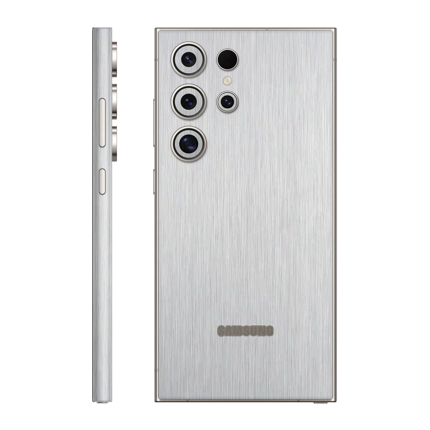 Folie de protectie Samsung Galaxy S24 Ultra, eSkins Elegans, Skin Metalic Gri