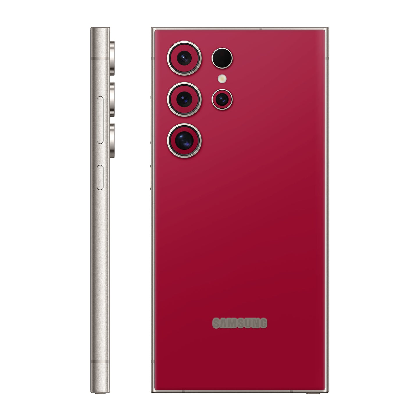 Folie de protectie Samsung Galaxy S24 Ultra, eSkins Unique, Skin Mat Rosu