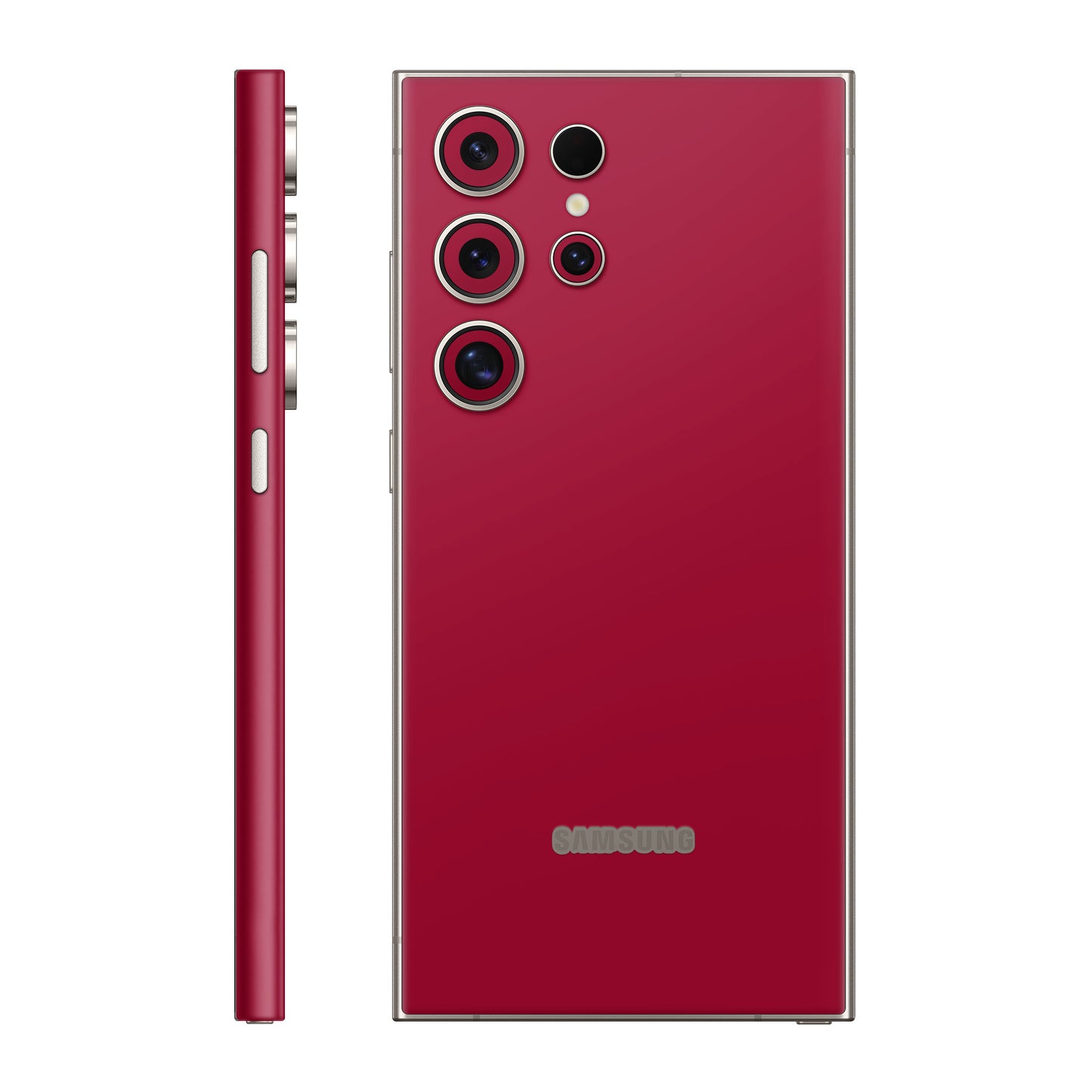 Folie de protectie Samsung Galaxy S24 Ultra, eSkins Unique, Skin Mat Rosu