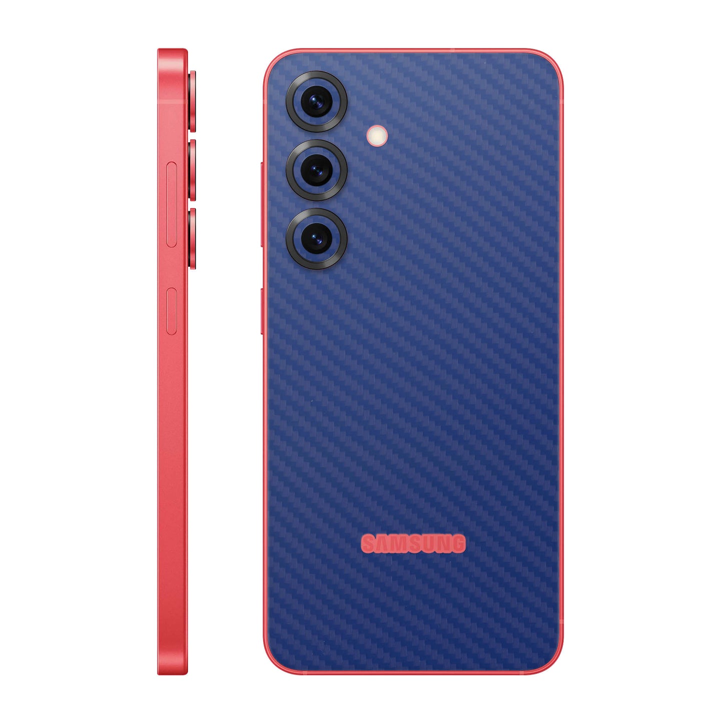 Folie de protectie Samsung Galaxy S25 Plus, eSkins Elegans, Skin Carbon Albastru