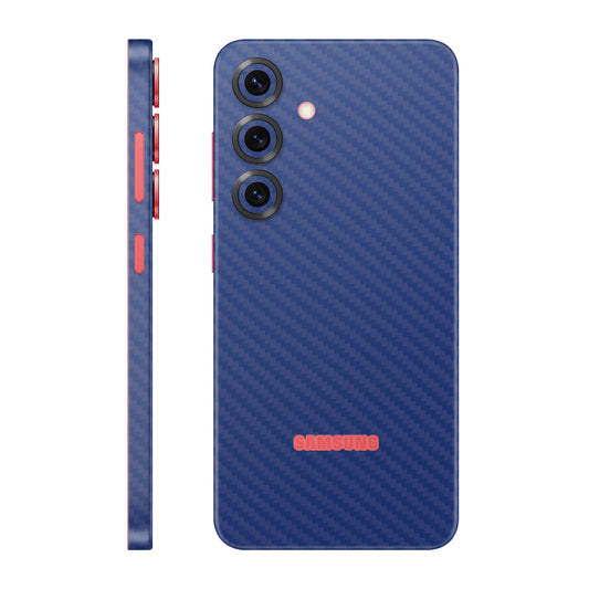 Folie de protectie Samsung Galaxy S25 Plus, eSkins Elegans, Skin Carbon Albastru
