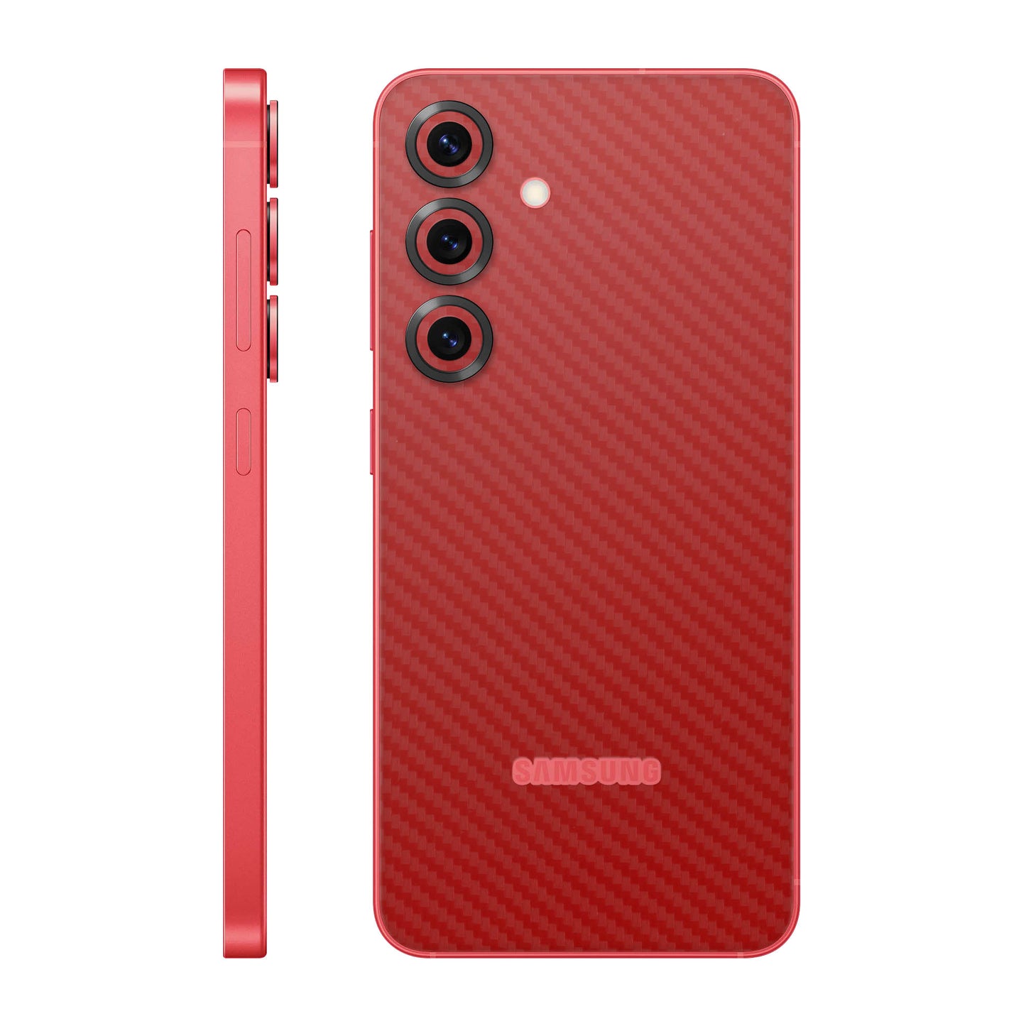 Folie de protectie Samsung Galaxy S25 Plus, eSkins Elegans, Skin Carbon Rosu
