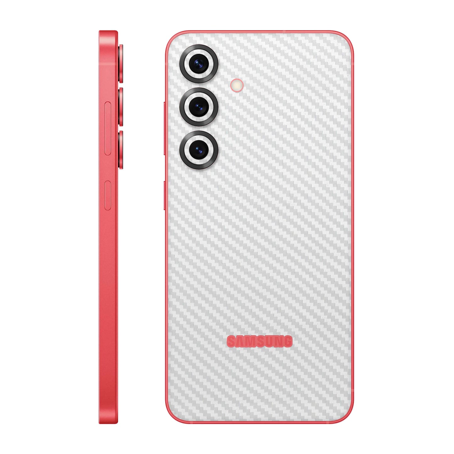 Folie de protectie Samsung Galaxy S25 Plus, eSkins Elegans, Skin Carbon Alb