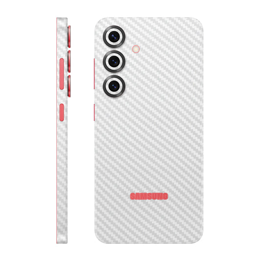 Folie de protectie Samsung Galaxy S25 Plus, eSkins Elegans, Skin Carbon Alb