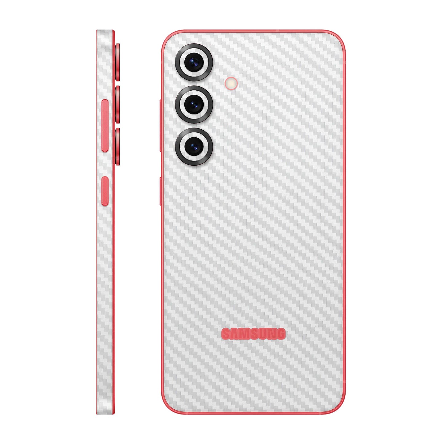 Folie de protectie Samsung Galaxy S25 Plus, eSkins Elegans, Skin Carbon Alb