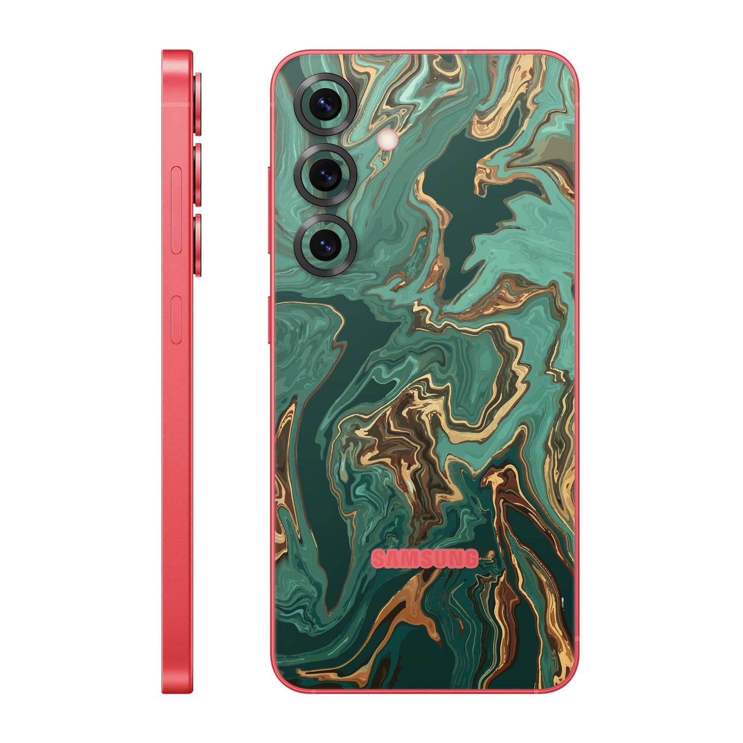 Folie de protectie Samsung Galaxy S25 Plus, eSkins Signature, Skin Emerald Flow