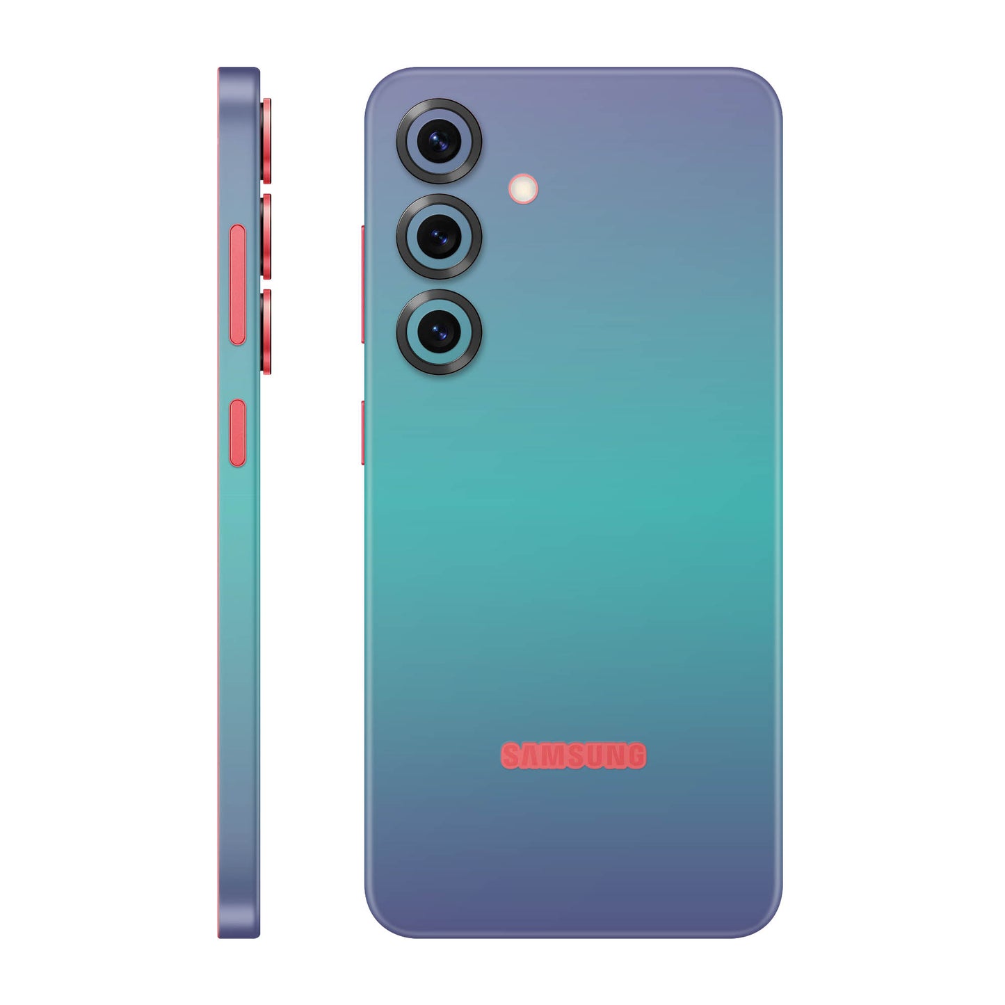 Folie de protectie Samsung Galaxy S25 Plus, eSkins Unique, Skin Cameleon Turcoaz-Lavanda