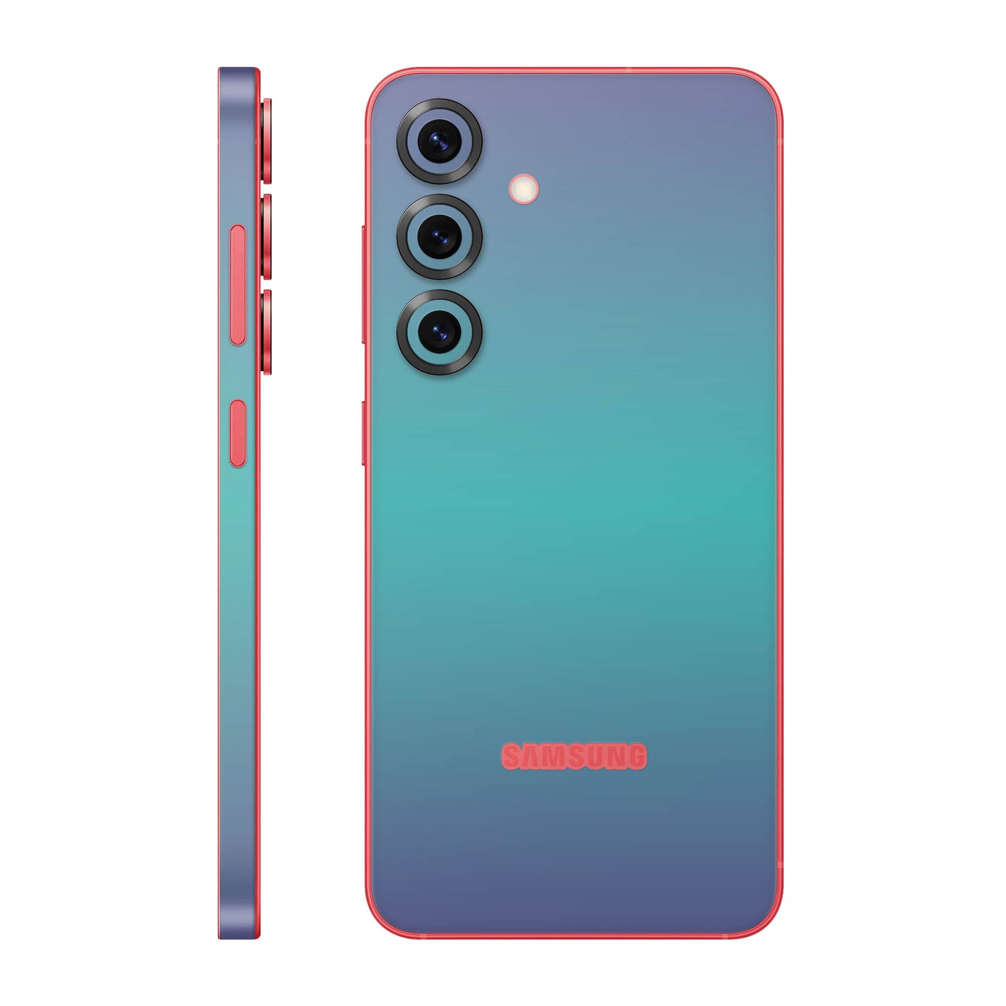 Folie de protectie Samsung Galaxy S25 Plus, eSkins Unique, Skin Cameleon Turcoaz-Lavanda
