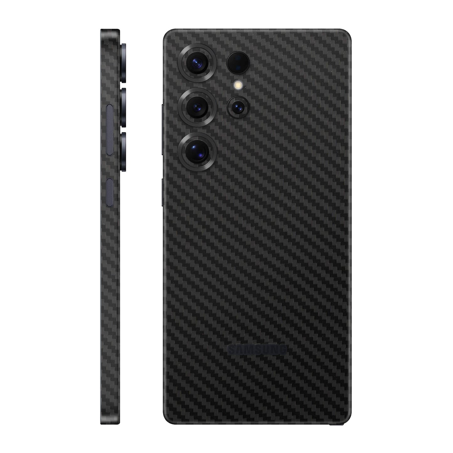 Folie de protectie Samsung Galaxy S25 Ultra, eSkins Elegans, Skin Carbon Negru